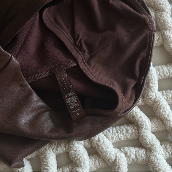 Skims brown leather tube top - Picture 2 of 2